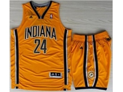 nba indiana pacers #24 george yellow[revolution 30 swingman Suits]